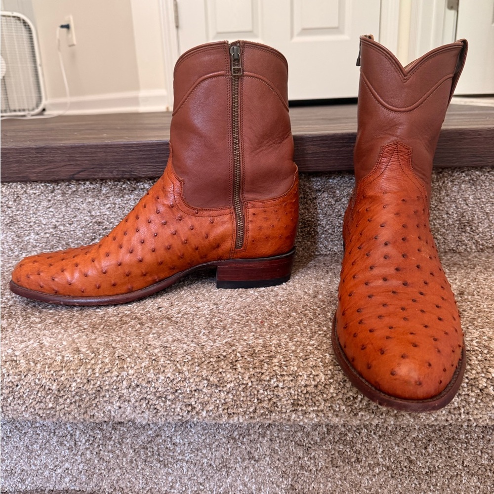 Tecovas Ostrich leather Western Boots